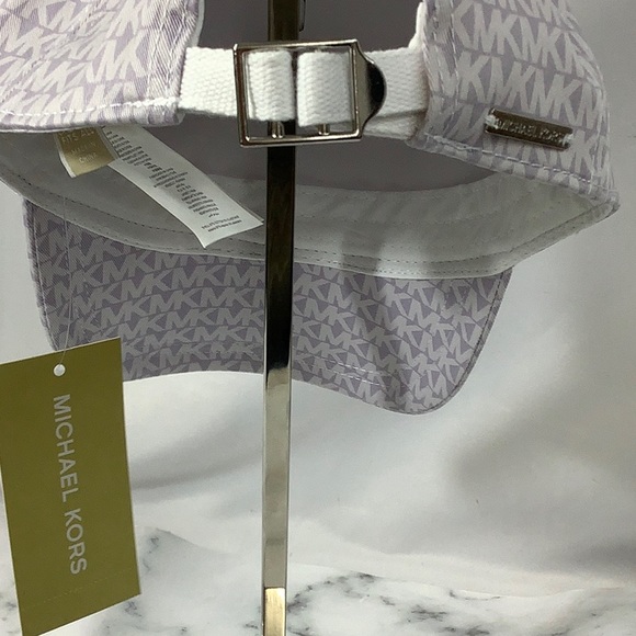 NWT- Michael Kors- Logo Print Stretch Cotton Baseball Cap - Picture 2 of 4